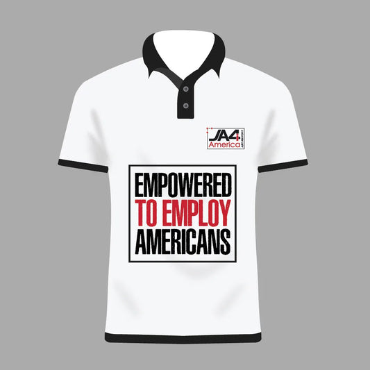 JA4I Empowered to Employ Americans White T-shirt